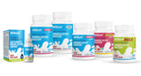 Milkaid Lactase Chewable Tablets 100g with a glass of milk
