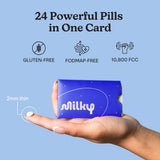Milky Lactose Intolerance Pills credit card sleeves for portability