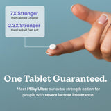 Milky Ultra Lactase Enzyme Tablets side view