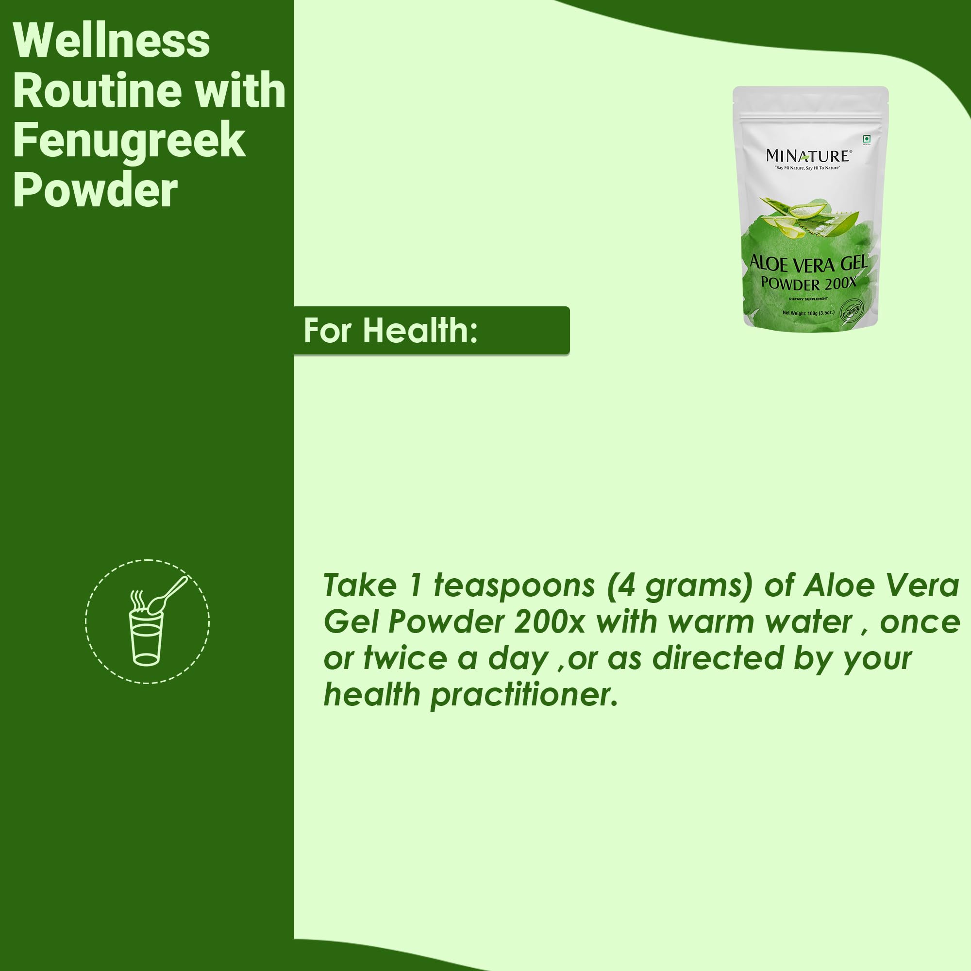 minature Aloe Vera Gel Powder 200x in a mixing bowl