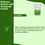 minature Aloe Vera Gel Powder 200x in a mixing bowl