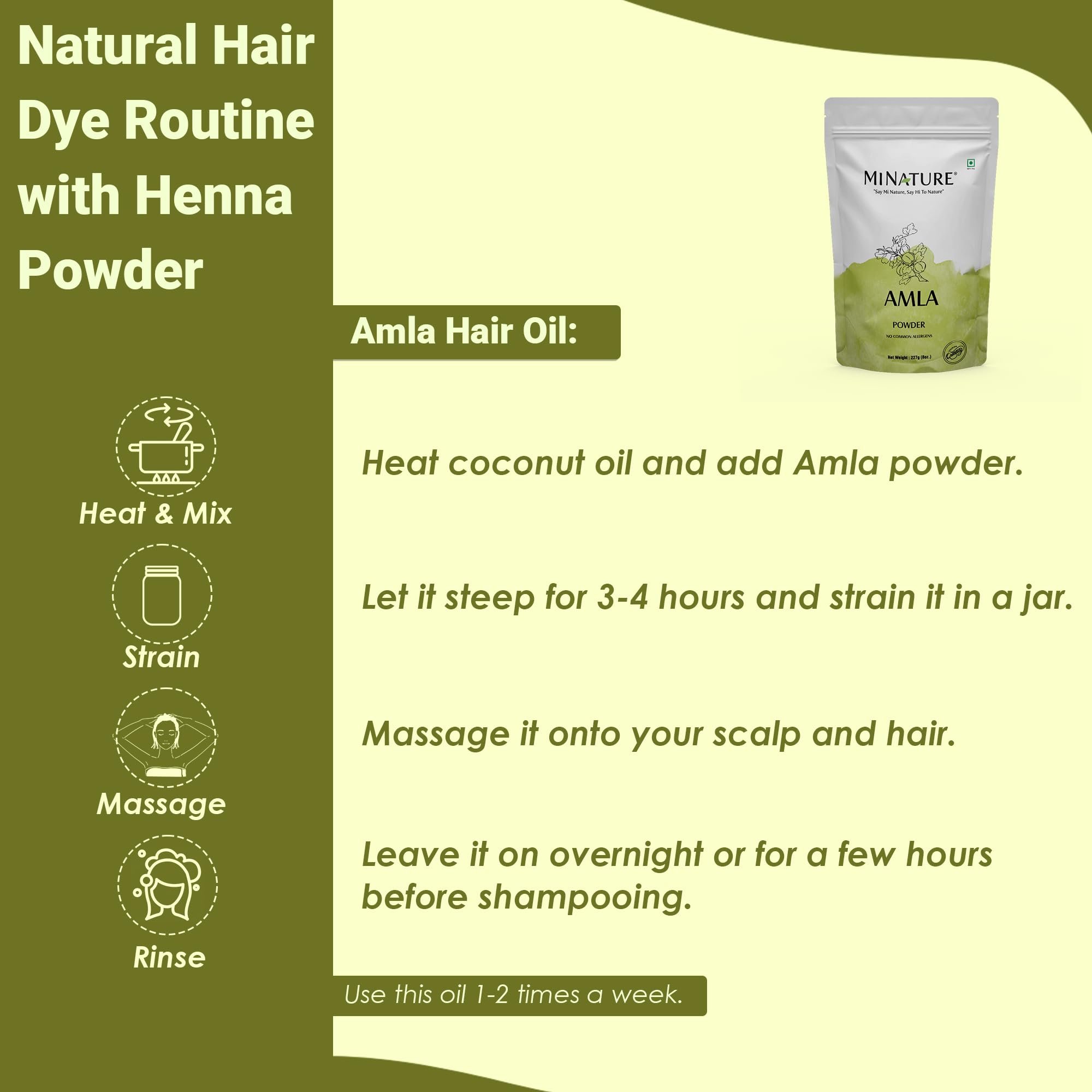 minature Amla Powder 100g on a wooden table with natural elements