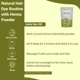 minature Amla Powder 100g on a wooden table with natural elements