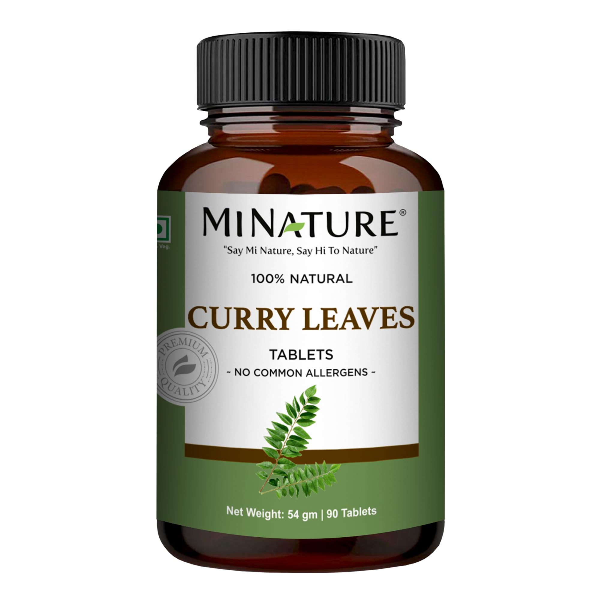 minature Curry Leaves Tablets 1000mg front view