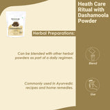 minature Dashamoola Herbal Powder 227g in a bowl