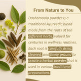 minature Dashamoola Herbal Powder 227g packaging