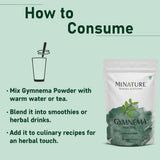 minature Gymnema Sylvestre Powder mixed in a smoothie