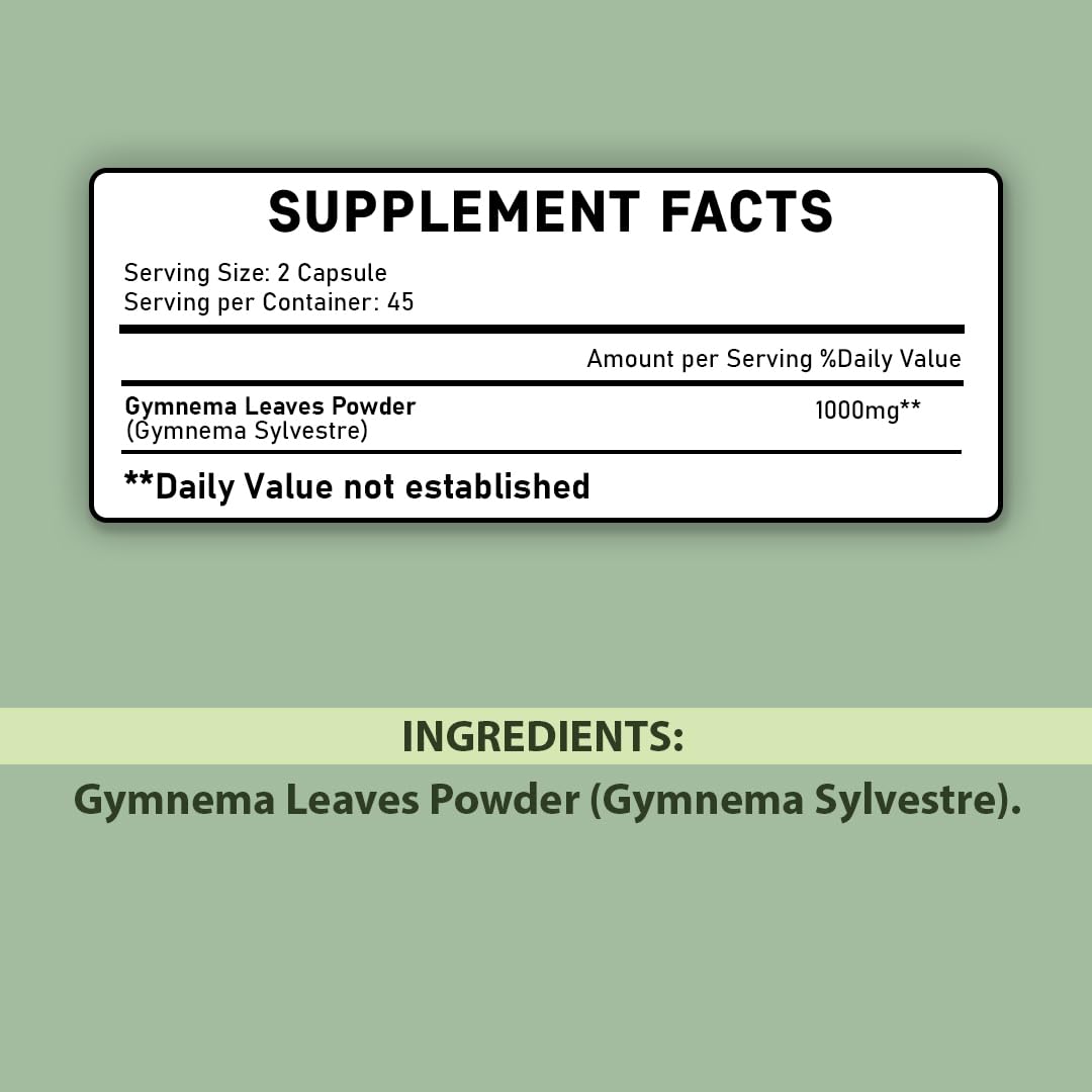 minature Gymnema Tablets 1000mg side view showing tablet count