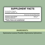 minature Gymnema Tablets 1000mg side view showing tablet count