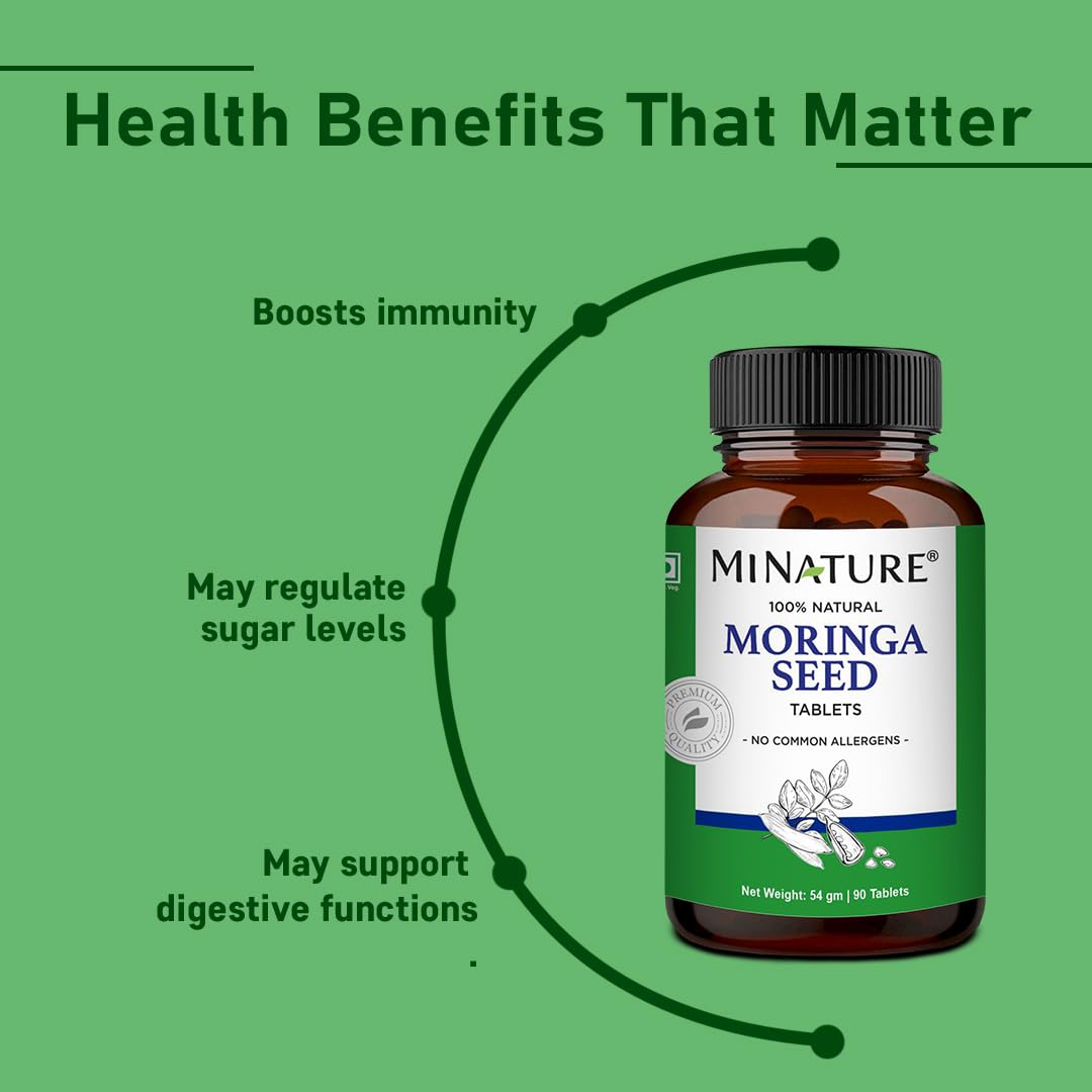 minature Moringa Seed Powder 1000mg supplement packaging