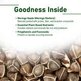 minature Moringa Seed Powder 1000mg supplement side view