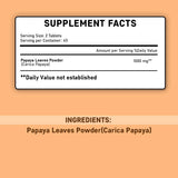 minature Papaya Leaf Tablets side view showing dosage