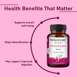 minature Punarnava Tablets 1000mg open bottle with tablets visible