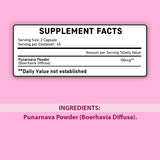 minature Punarnava Tablets 1000mg side view with dosage information