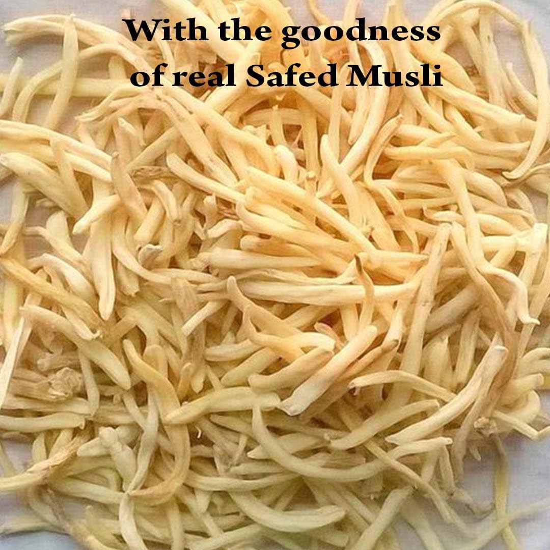 minature Safed Musli Tablets back label close-up