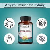minature Safed Musli Tablets opened bottle view