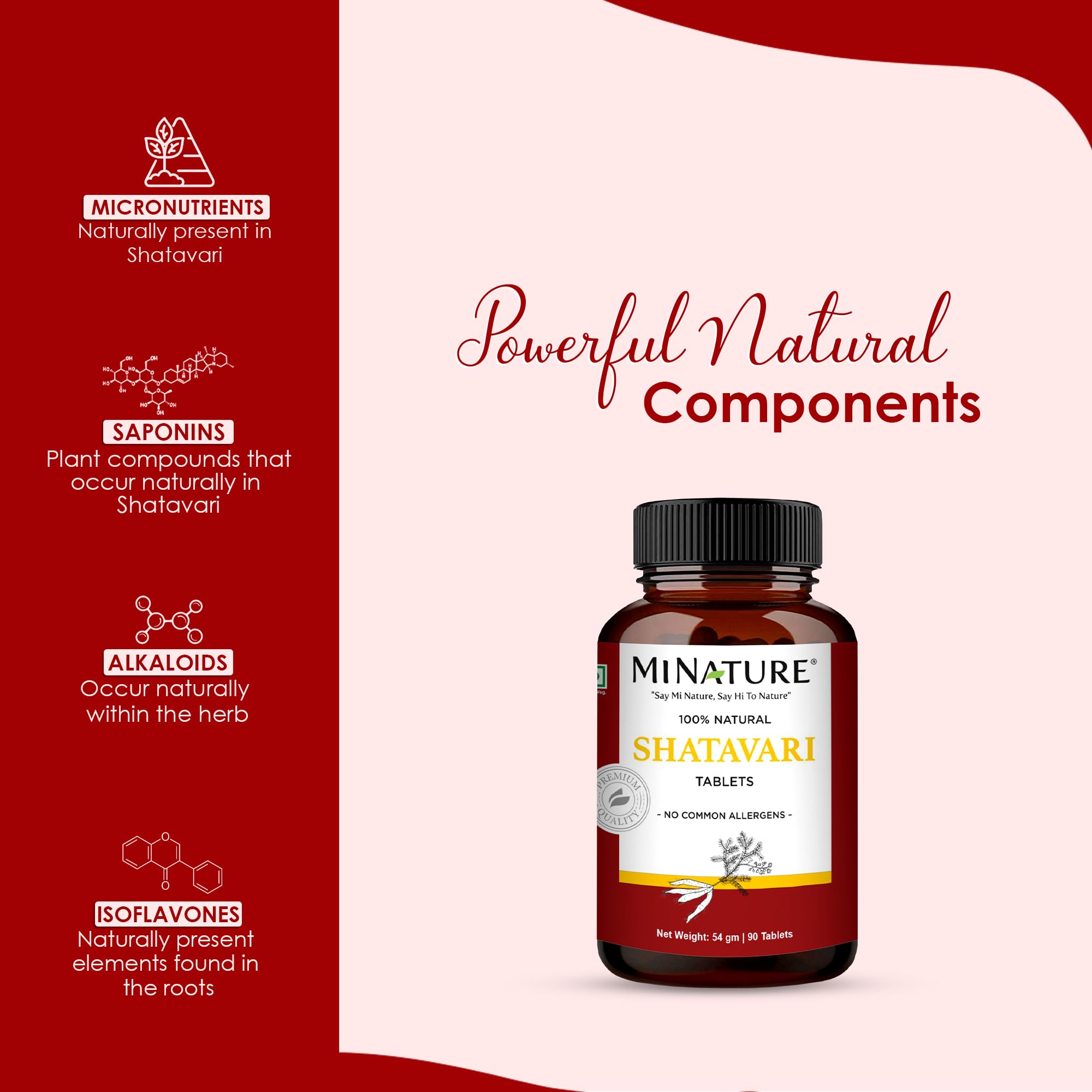 minature Shatavari Tablets side view showing dosage