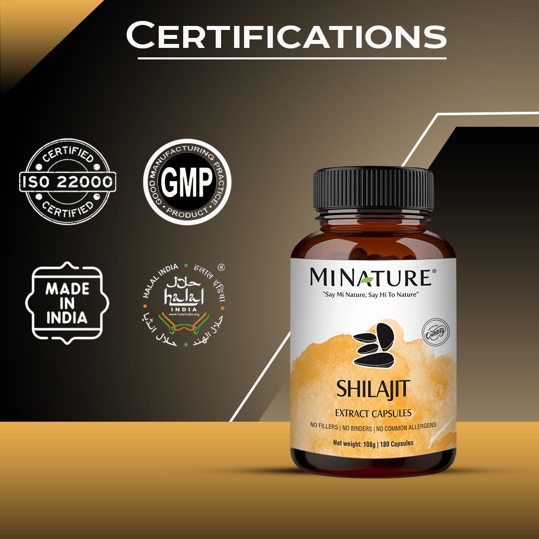 minature Shilajit Capsules 1000mg close-up of capsules
