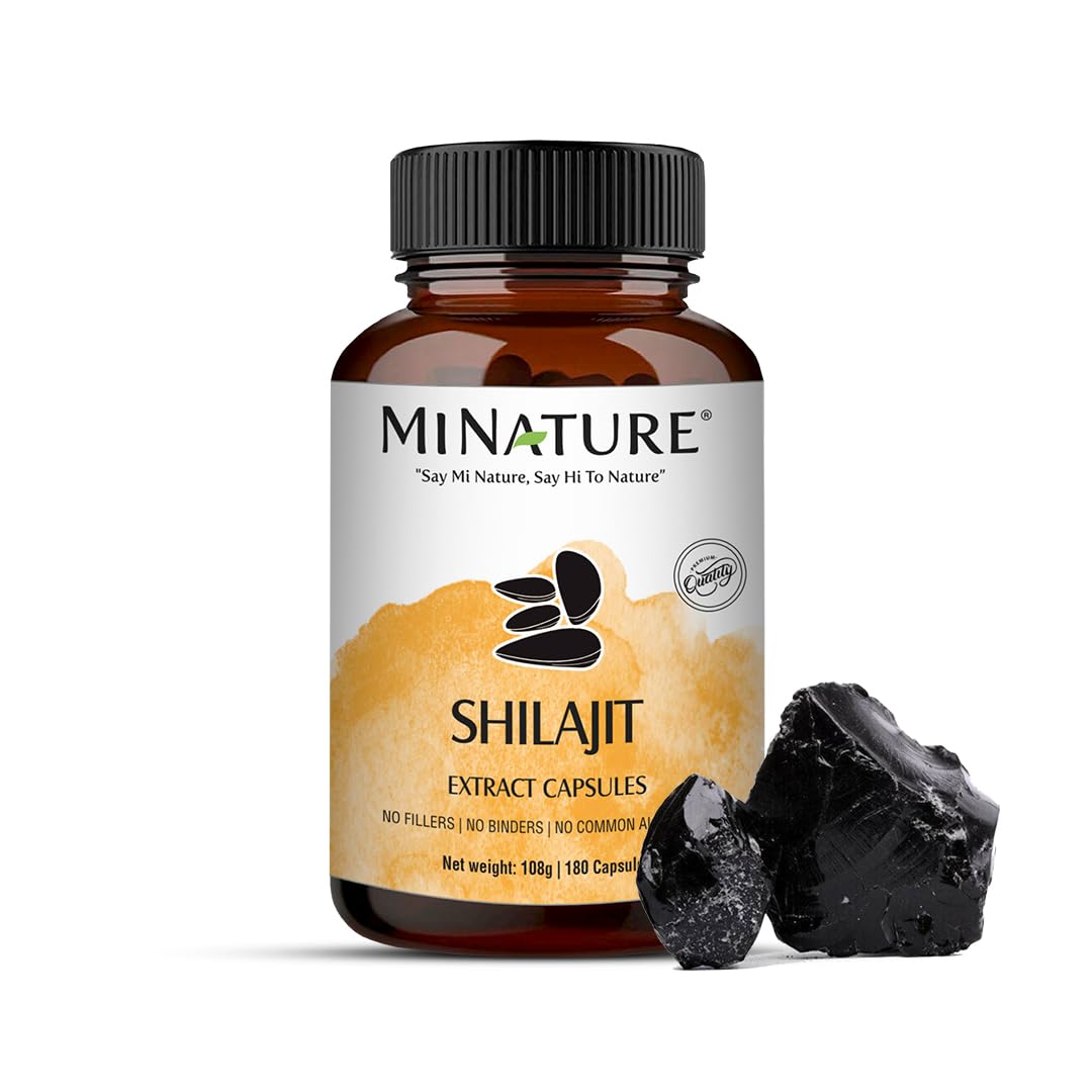 minature Shilajit Capsules 1000mg front view