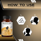 minature Shilajit Capsules 1000mg opened bottle