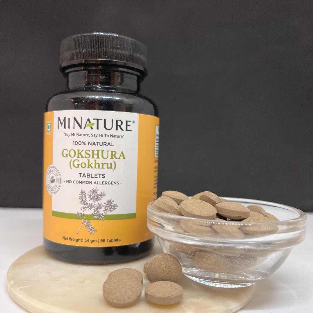 minature Tribulus Terrestris Herbal Supplement tablets in hand