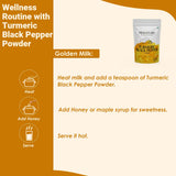 minature Turmeric Powder sprinkled on vegetables