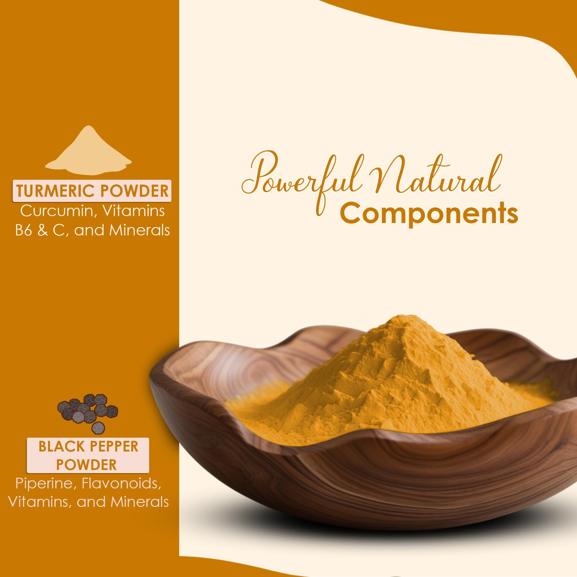 minature Turmeric Powder with Black Pepper in a bowl