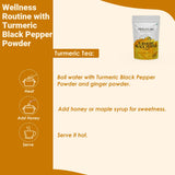 minature Turmeric Powder with Black Pepper in a recipe book