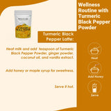 minature Turmeric Powder with Black Pepper on a kitchen counter