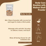 minature Walnut Shell Powder in a bowl with spoon