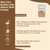 minature Walnut Shell Powder with other skincare products