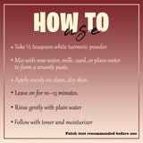 minature White Turmeric Powder Face Pack application process