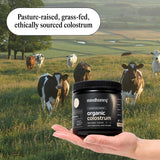 MINDHONEY Organic Colostrum Chocolate Powder scoop