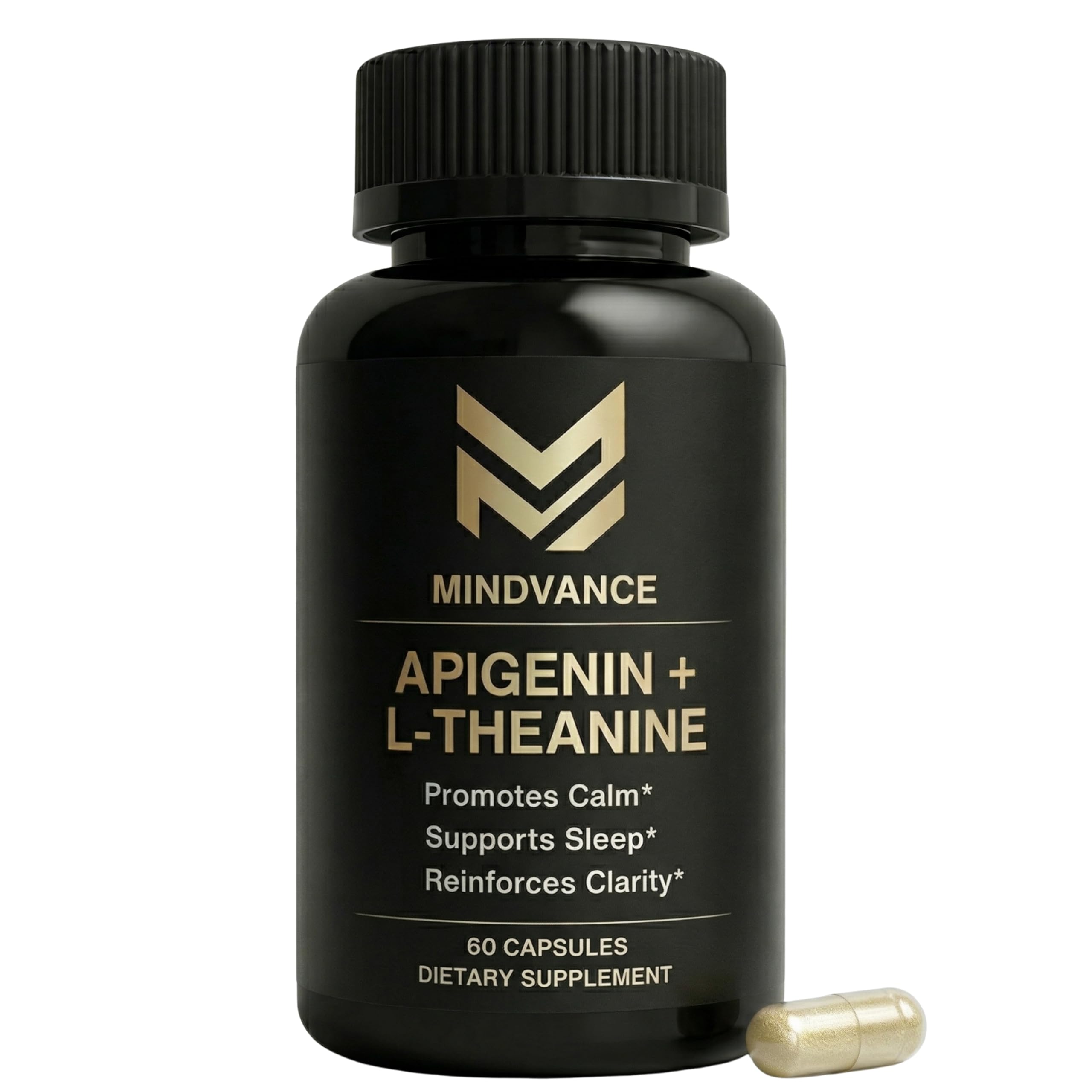 Mindvance Apigenin + L-Theanine capsules front view
