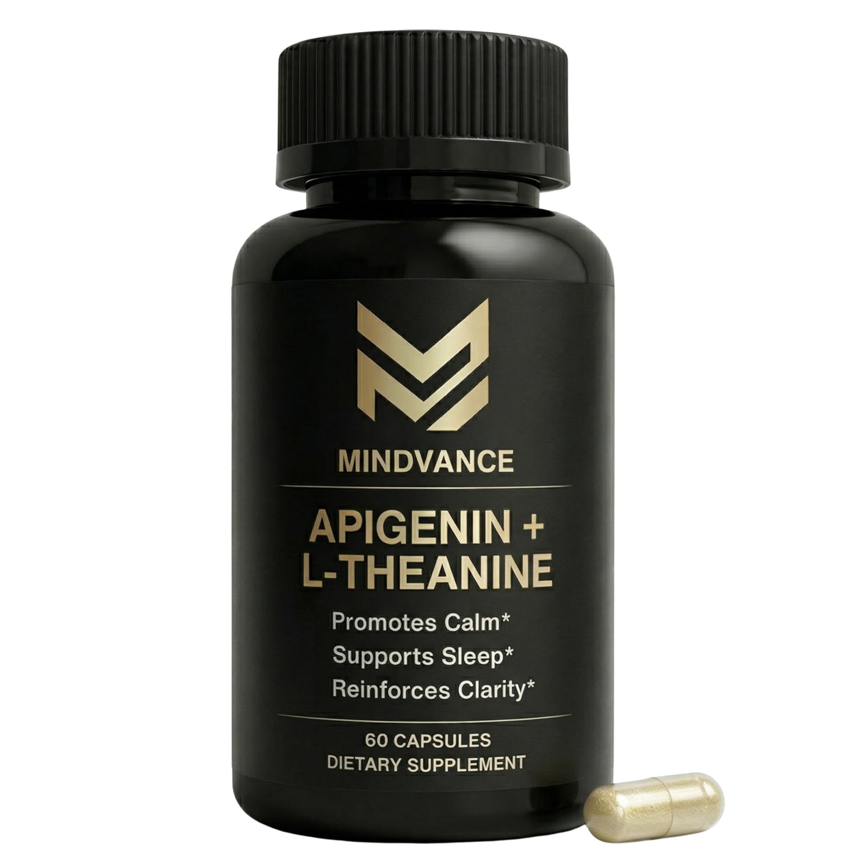 Mindvance Apigenin + L-Theanine capsules front view
