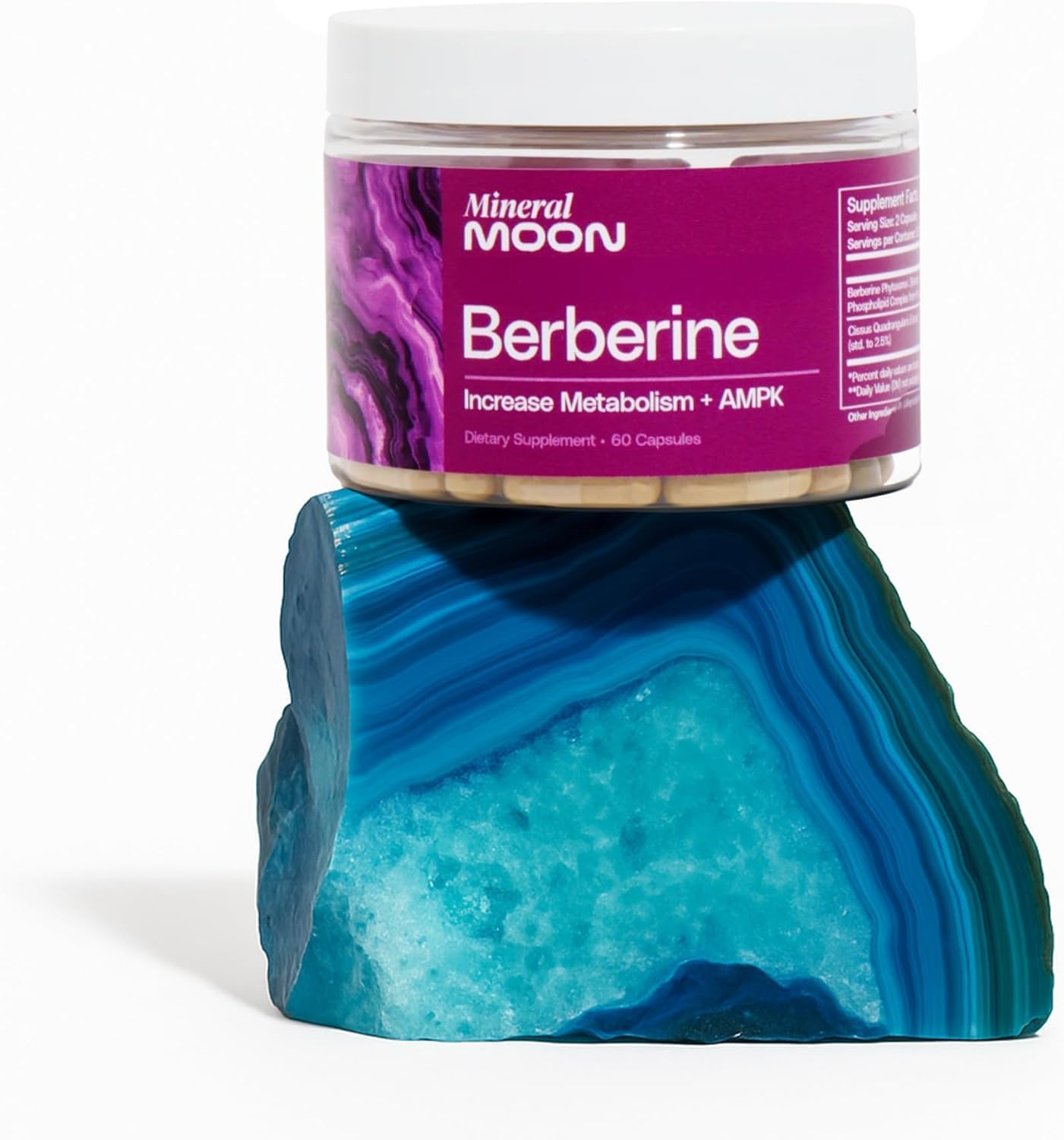 Mineral Moon Berberine Supplement Capsules packaging details