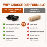 Minnah Ceylon Cinnamon Capsules with MCT Oil Blend opened bottle