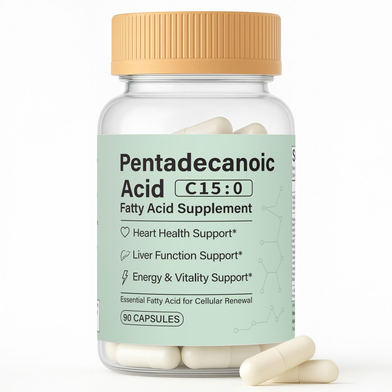 minyang C15:0 Plant-Based Essential Fatty Acid Supplement front view