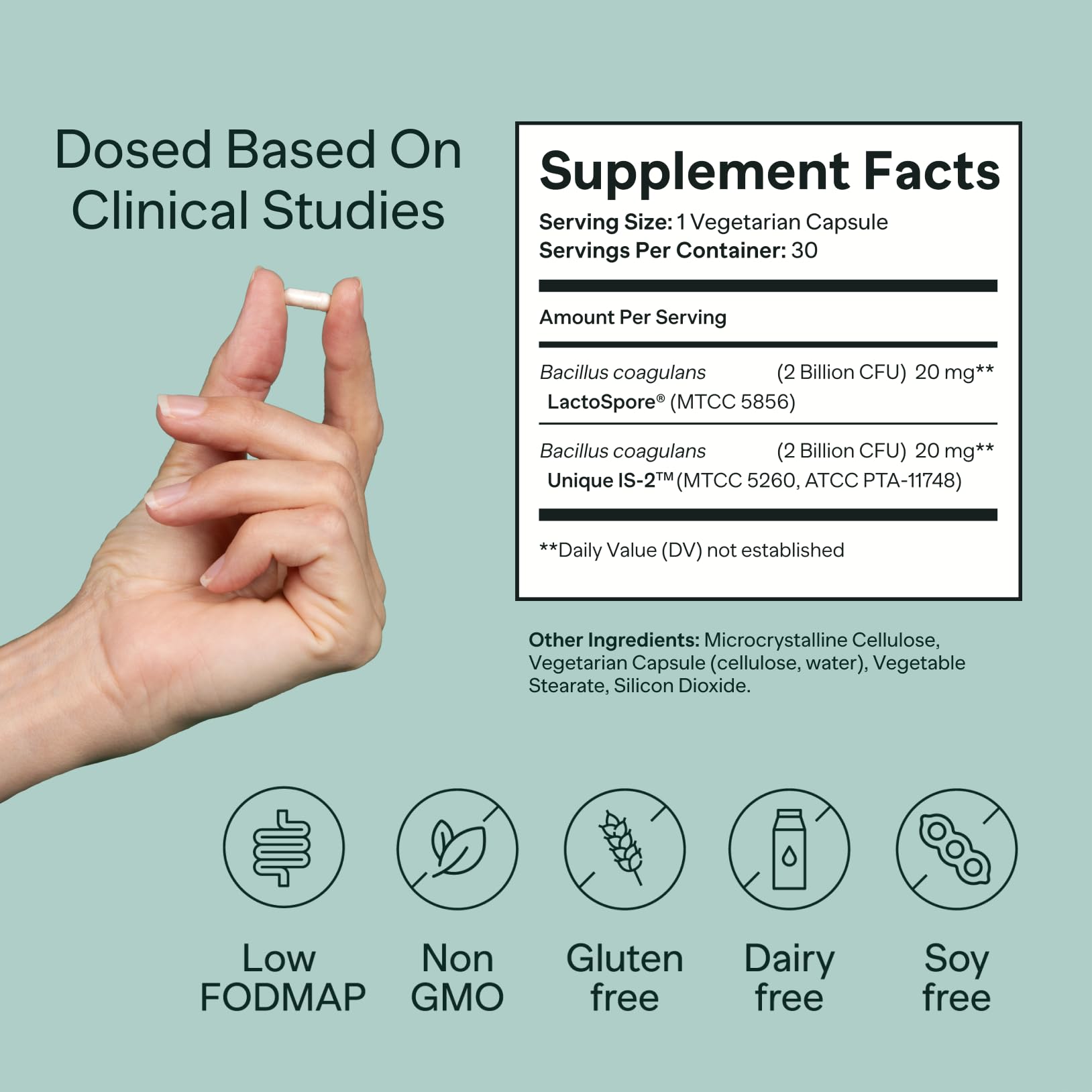 MIOME Probiotic Capsules for Women back label with ingredient list