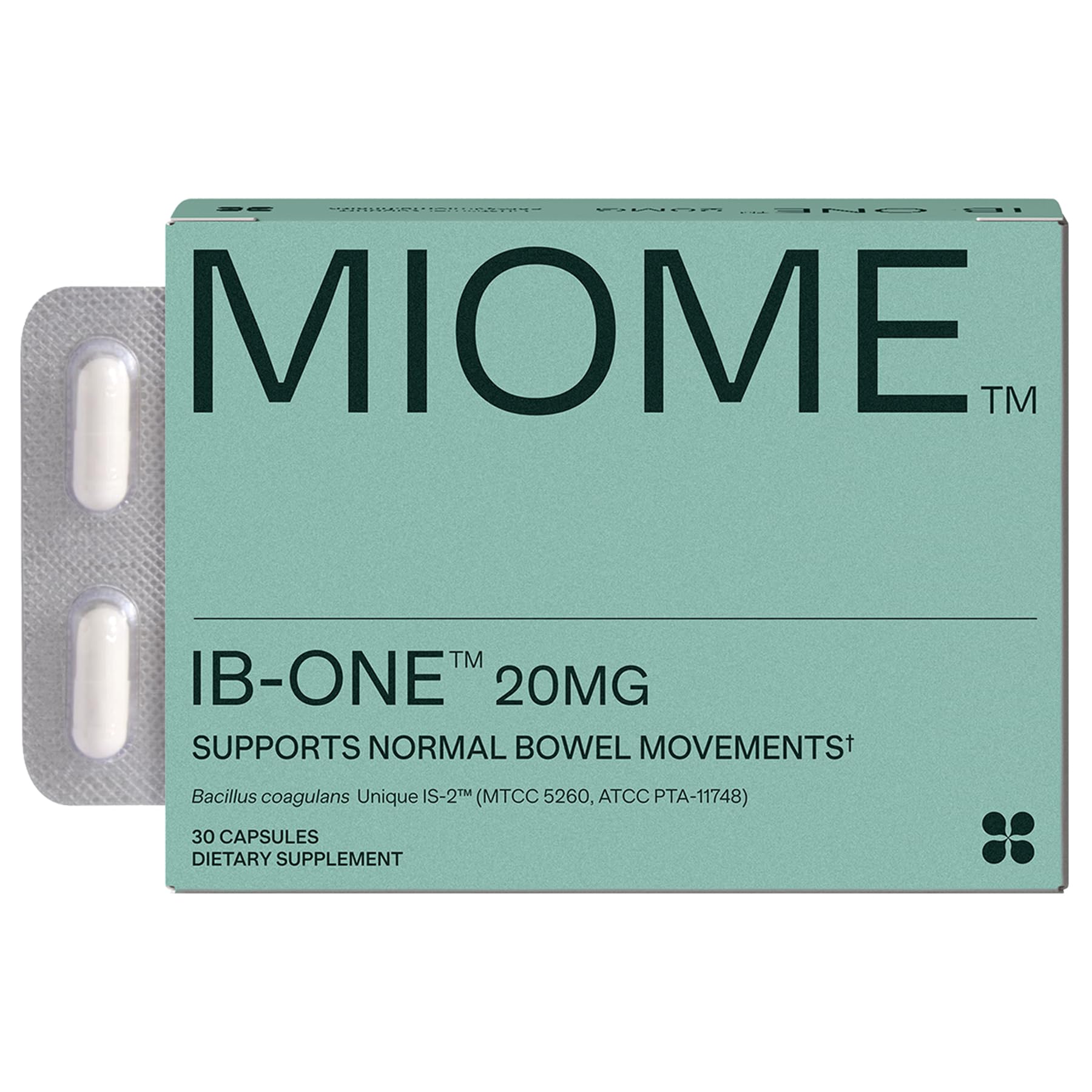 MIOME Probiotic Supplement 30 capsules front view