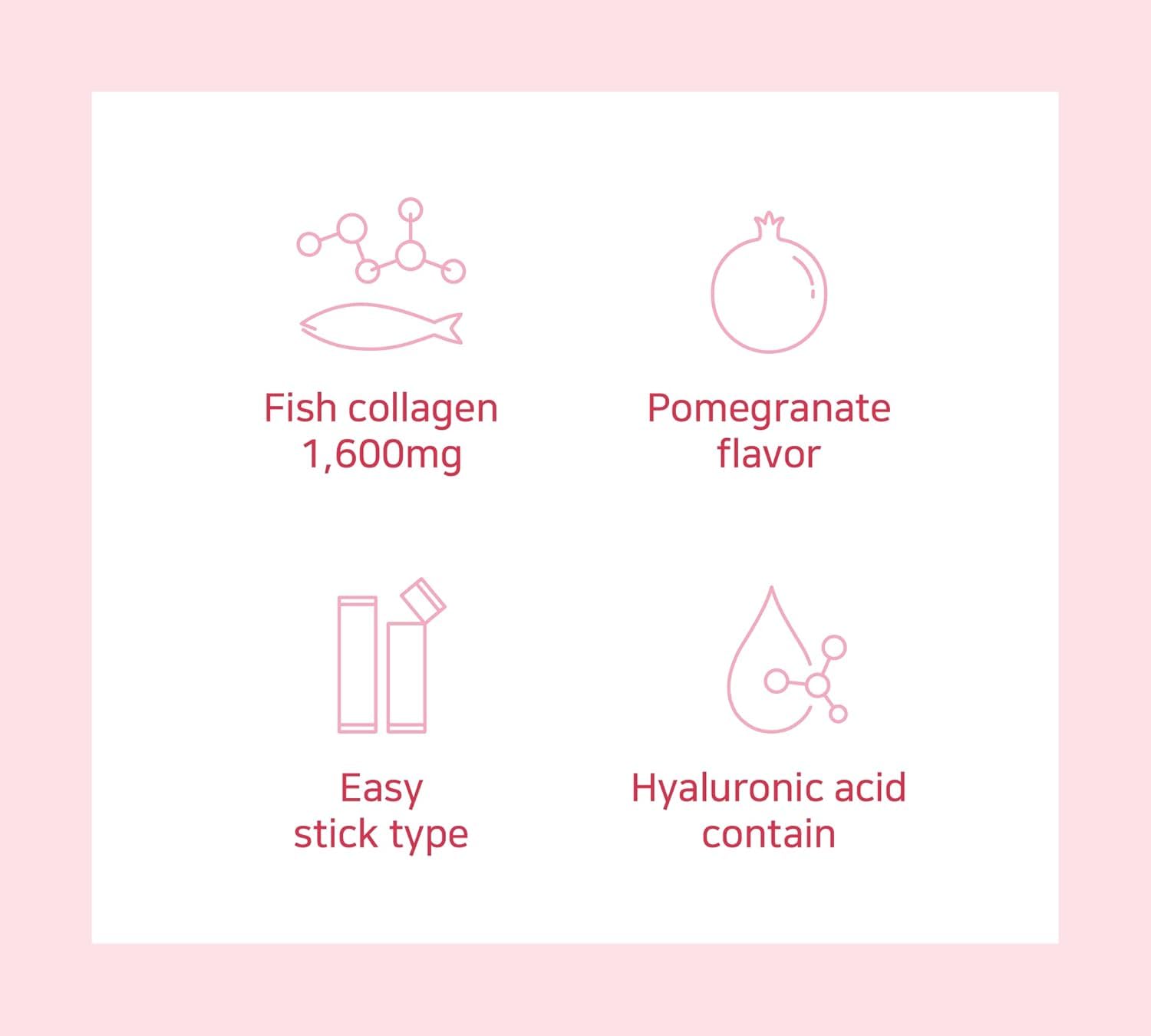 Mippeum Pomegranate Collagen Jelly Stick with pomegranate background