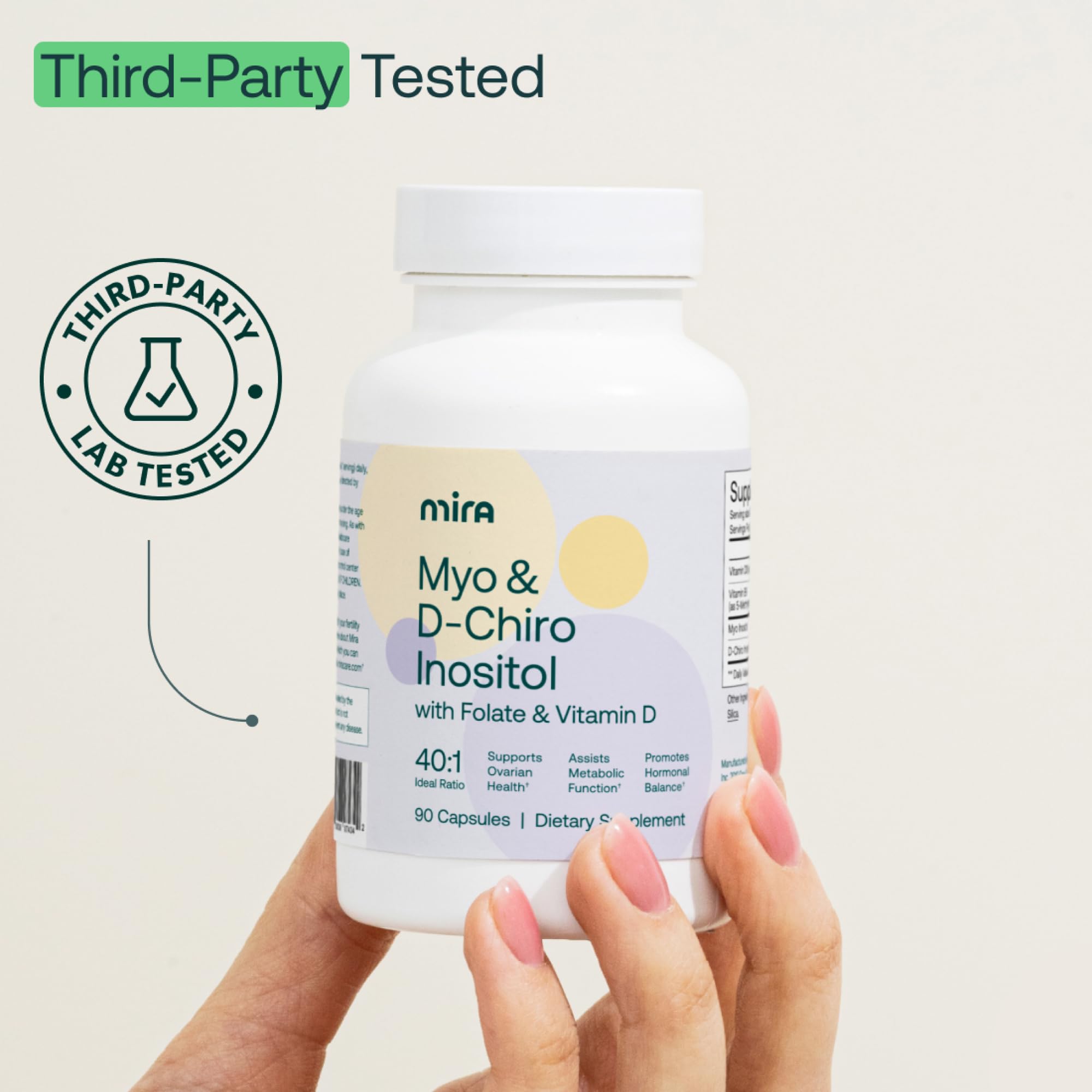 MIRA PCOS Multivitamins bottle with label