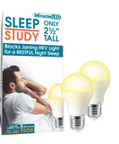 Miracle LED Sleep Study Bulb front view, amber glow