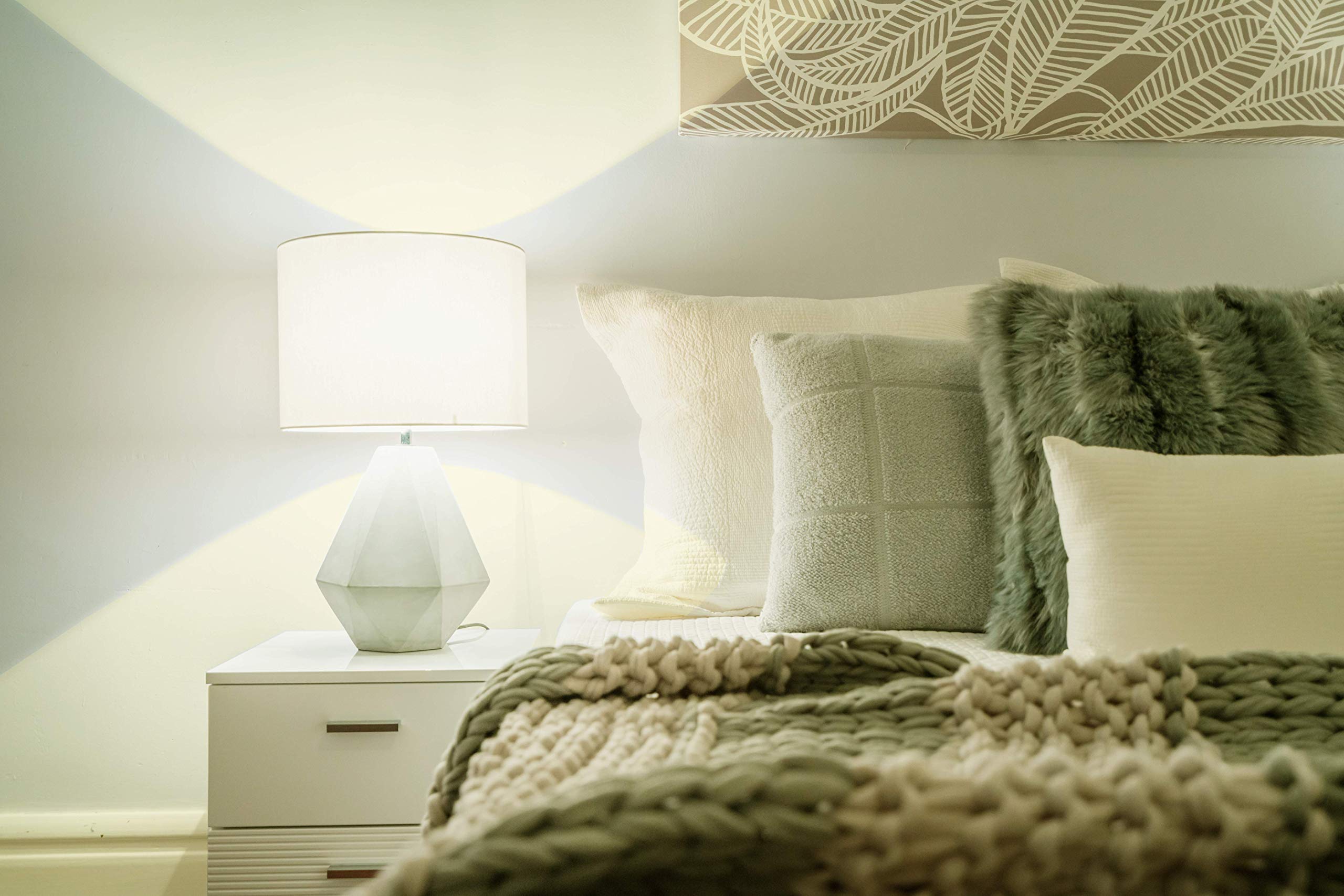 Miracle LED Sleep Study Bulb in use in a bedroom setting