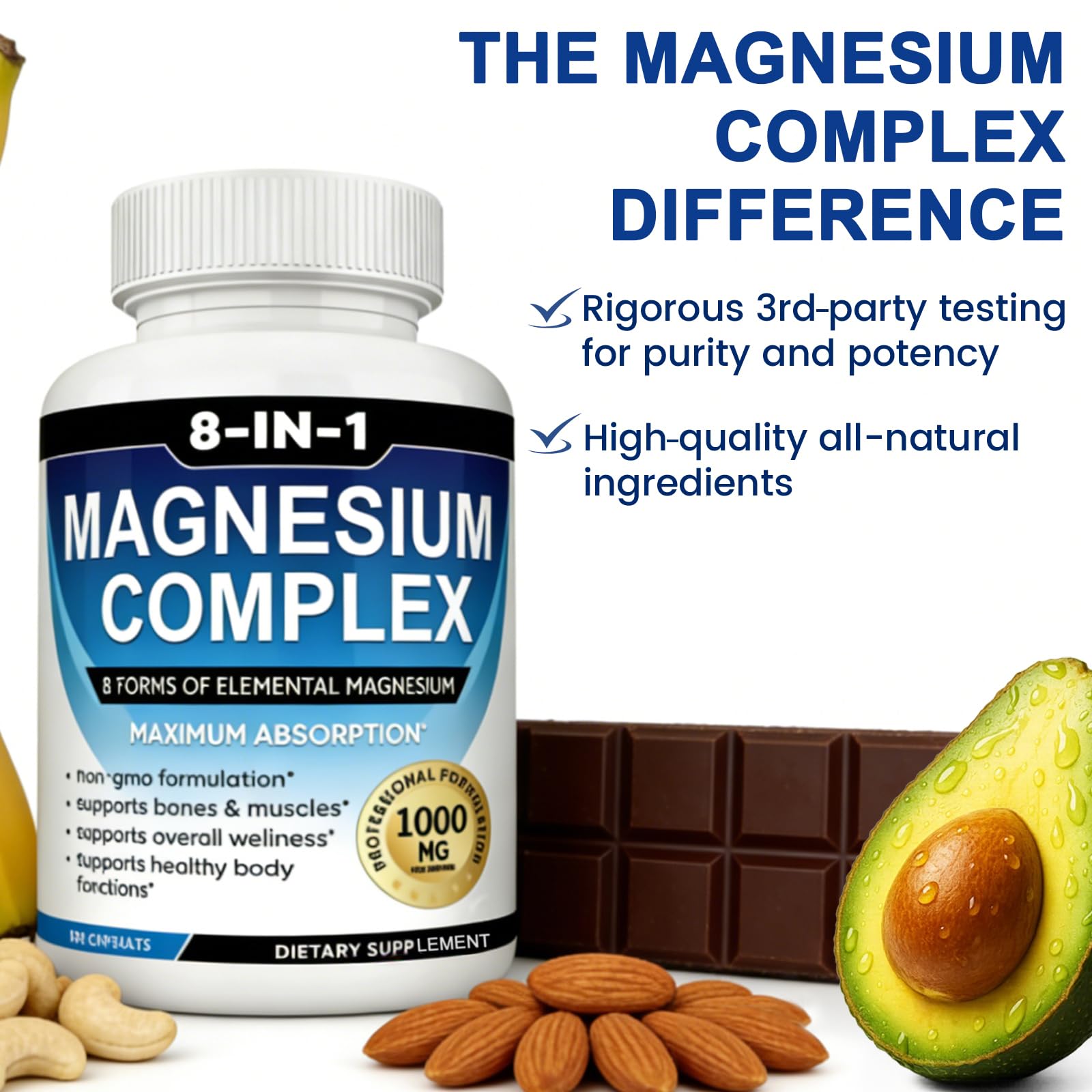 MIRACLE OFFICIAL Magnesium Complex bottle side view