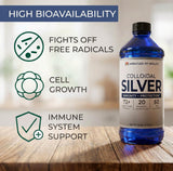 Miracles of Health Liquid Colloidal Silver 50 PPM bottle side view