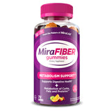 MiraLAX MiraFIBER Gummies front view with assorted fruit flavours