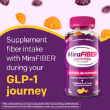MiraLAX MiraFIBER Gummies packaging side view