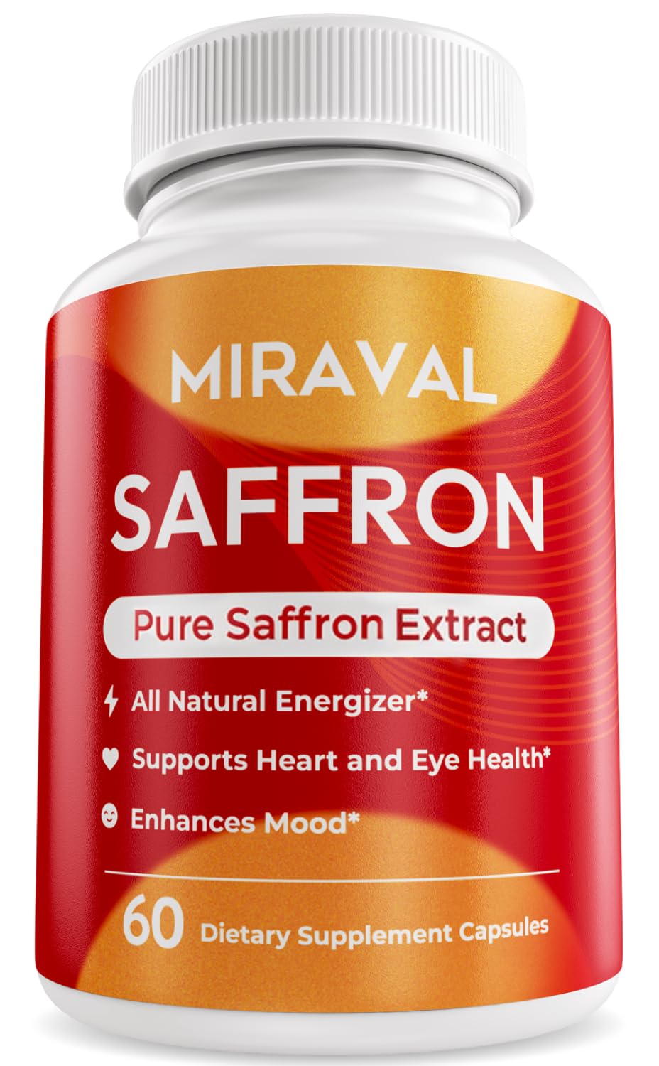 Miraval Saffron Supplement Capsules front view