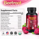 Mirosco Beet Root Capsules back view with nutritional information